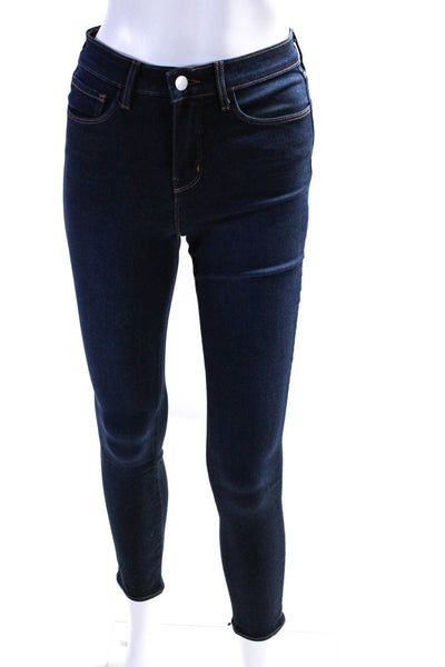 L Agence Womens Dark Indigo High Rise Marguerite Skinny Jeans Blue Denim Size 25