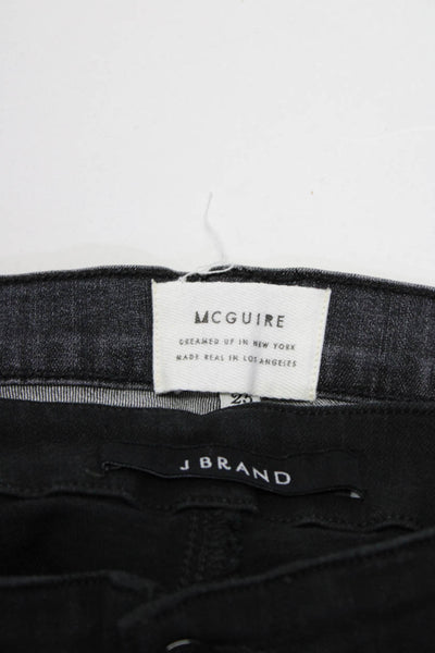McGuire J Brand Womens Button Fly Mid Rise Skinny Jeans Gray Denim Size 25 Lot 2