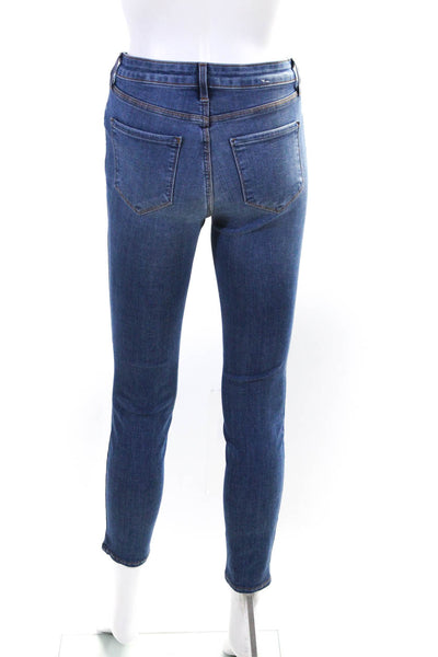L Agence Womens Light Vintage Wash High Rise Margot Skinny Jeans Blue Size 25