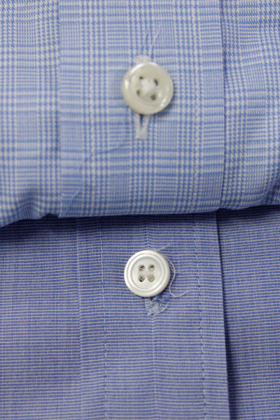 J Crew Polo Ralph Lauren Mens Cotton Button Up Shirts Blue Size 8 14 Lot 2