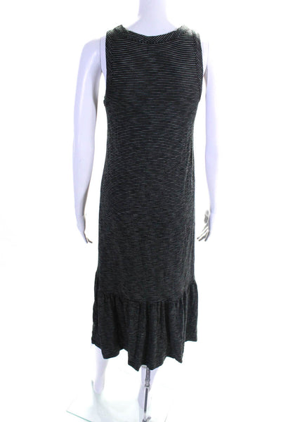 Madewell Womens Striped Sleeveless Maxi Dress Black White Size Small