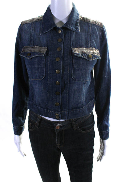 Current/Elliott Long Sleeve Jean Jacket  Blue Size M