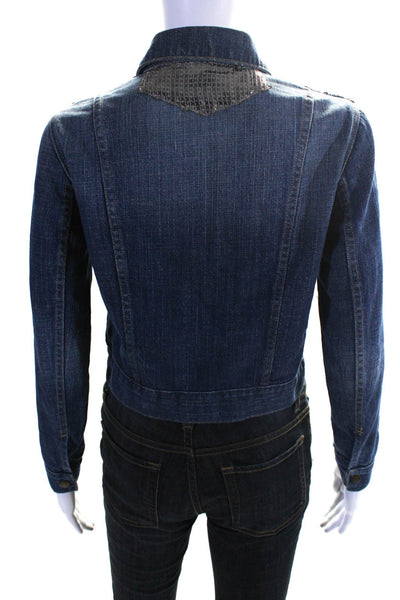 Current/Elliott Long Sleeve Jean Jacket  Blue Size M