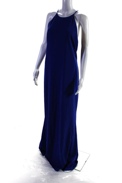 Badgley Mischka Womens Cobalt Racing Gown Size 18 10925465