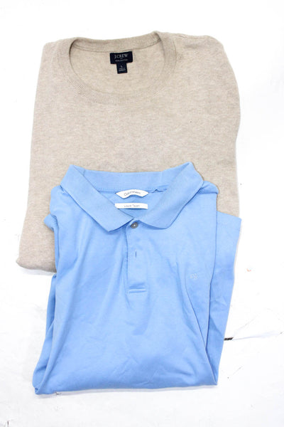 Calvin Klein J Crew Mens Polo Shirt Sweater Blue Size L Lot 2