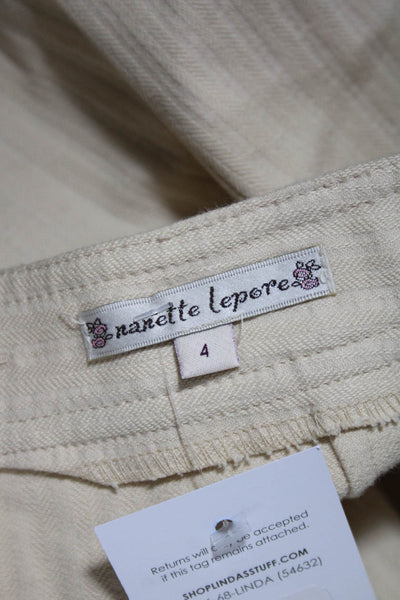 Nanette Lepore Women's Beige Flare Skirt Size 4