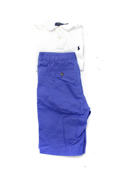 Polo Ralph Lauren Men's Collared Button Down Shirt Shorts White Purple Xl Lot 2