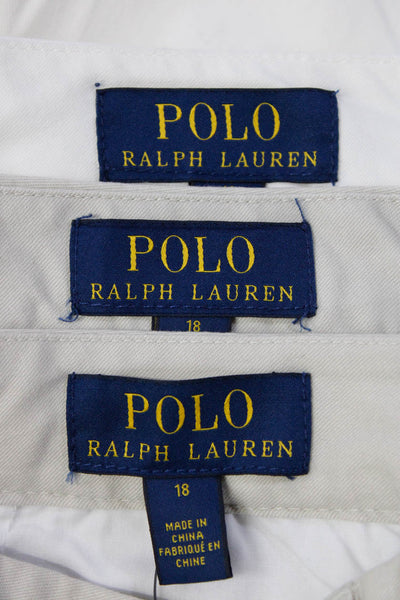 Polo Ralph Lauren Women's Boy Shorts Beige White Size Xl Lot 3