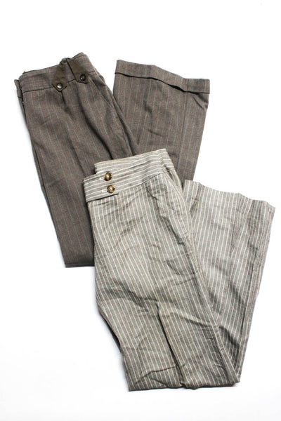 Michael Michael Kors Essentials by ABS Womens Gray Striped Pants Size 8 6 Lot 2