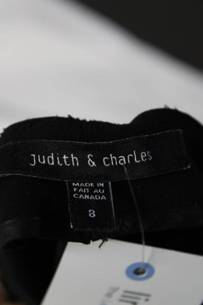 Judith & Charles Womens Straight Leg High Waist Ponte Pants Black Size 8