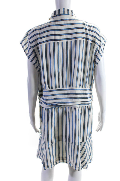 Derek Lam 10 Crosby Womens Striped Tie Waist Shirt Dress Size 20 12631728