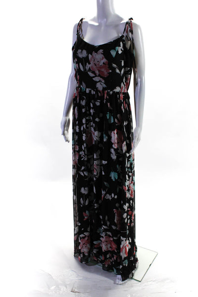 Dress The Population Womens Hollie Black Floral Maxi Size 12 12180845