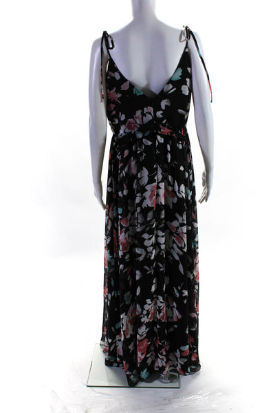 Dress The Population Womens Hollie Black Floral Maxi Size 8 12169381