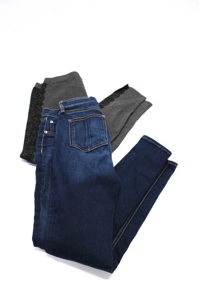 Joie Rag & Bone Womens High Rise Leggings Skinny Jeans Gray Blue Small 25 Lot 2
