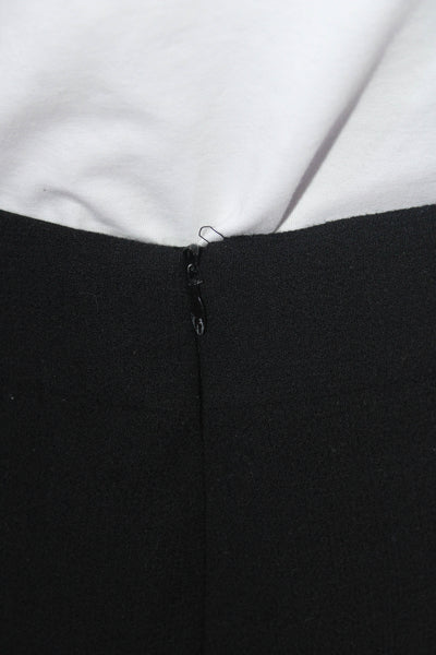 Armani Collezioni Womens Knee Length Pencil Skirt Black Wool Size 8