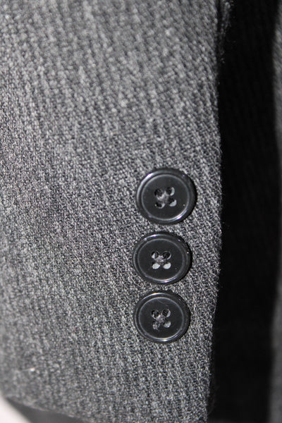 Club Room Mens Three Button Notched Lapel Pinstriped Blazer Jacket Gray Size XL