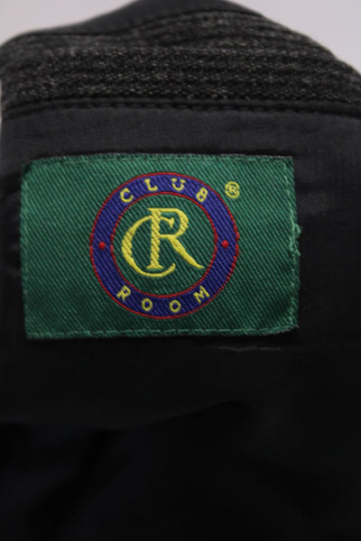 Club Room Mens Three Button Notched Lapel Pinstriped Blazer Jacket Gray Size XL