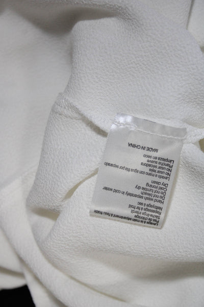 Ba&Sh Womnes Back Keyhole Ruched Empire Waist 3/4 Sleeve Midi Dress White Size 0