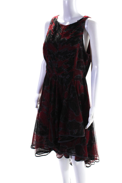 HALSTON Womens Sleeveless Tulle Dress Size 10 13021327