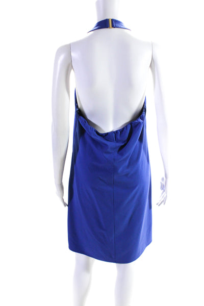 Hutch Womens Blue Bow Crepe Dress Size 10 10653959
