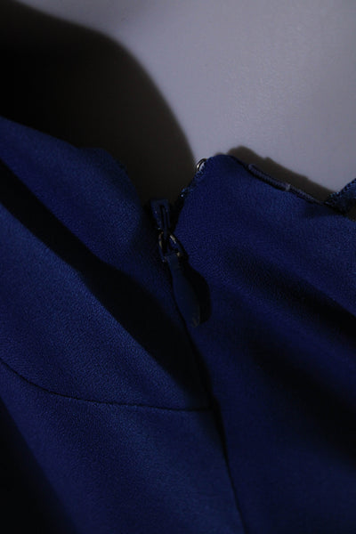 Hutch Womens Blue Bow Crepe Dress Size 10 10653959