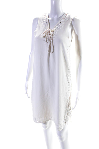 Derek Lam 10 Crosby Womens White Grommet Laces Dress Size 4 12690981