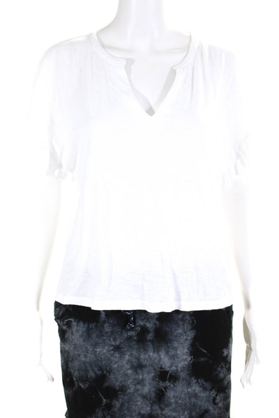 Z Supply Women's V-Neck T-Shirt White Black Size S Lot 2