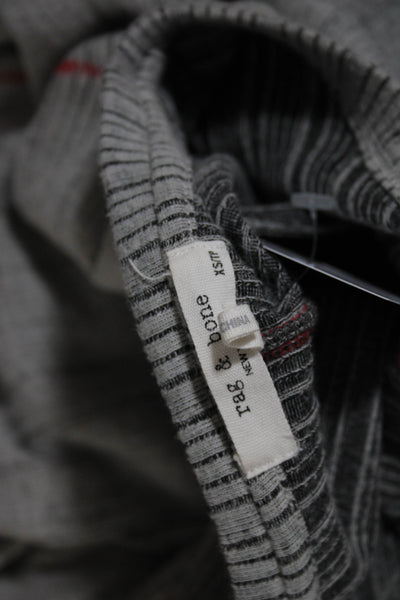 Rag & Bone Womens Cotton Ribbed Knit Short Sleeve Maxi Dress Gray Size XS