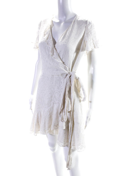 Tanya Taylor Womens White Floral Bianka Dress Size 2 14043632