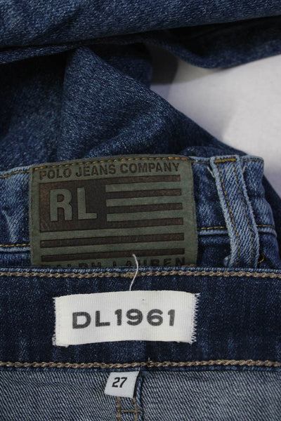 Polo Ralph Lauren DL1961 Womens Blue Cotton Straight Leg Jeans Size 27 Lot 2