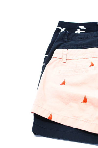 J Crew Womens Shorts Navy Cotton Nautical Print Mini Skirt Size 2 4 0 Lot 3