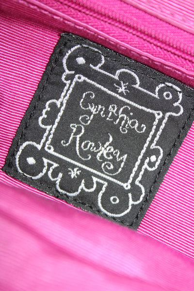 Cynthia Rowley Women's Snakeskin Print Clutch Pink