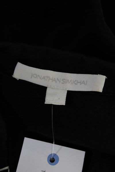 Jonathan Simkhai Women's Cold Shoulder Asymmetric Hem Dress Black Size XS
