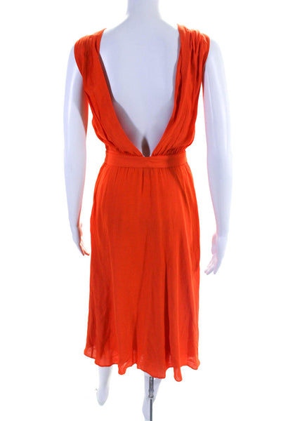 & Other Stories Womens Halter Neck Maxi Dress Orange Size 4