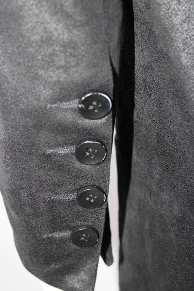 Capulet Womens Felt Split Hem One Button Blazer Jacket Black Size S