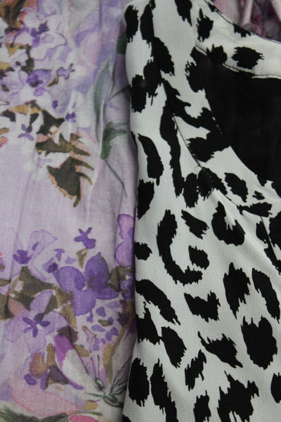 Generation Love Joie Womens Leopard Print Floral Top Blouse Small Medium Lot 2