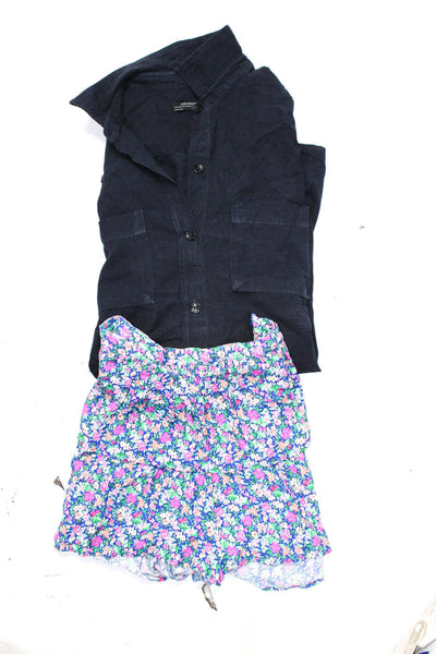 Zara Womens Shorts Shirt Dress Multi Colored Size Medium Lot 2