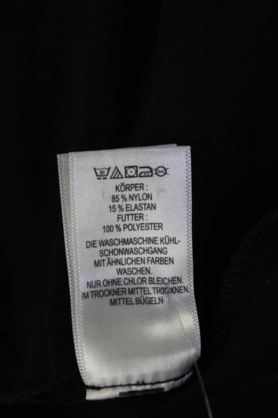 Donna Ricco Womens Scoop Neck Sleeveless Solid Nylon Midi Dress Black Size L