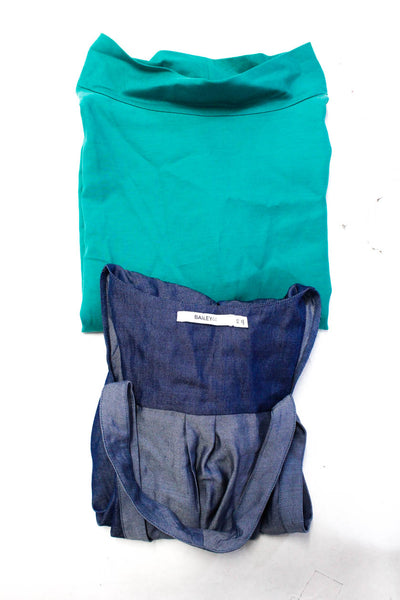 Bailey 44 Cos Womens Wrap Blouse Shirt Dress Blue Green Size XS 36EU Lot 2