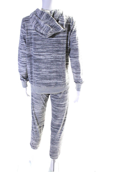 Monrow Womens Striped Sweatpants Hoodie Gray Size Extra Small/Small Lot 2