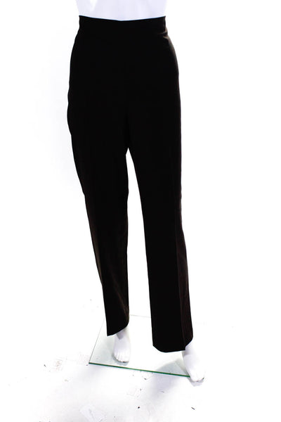 Pier Antonio Gaspari Womens Zip Pleated Straight Leg Dress Pants Brown Size 12