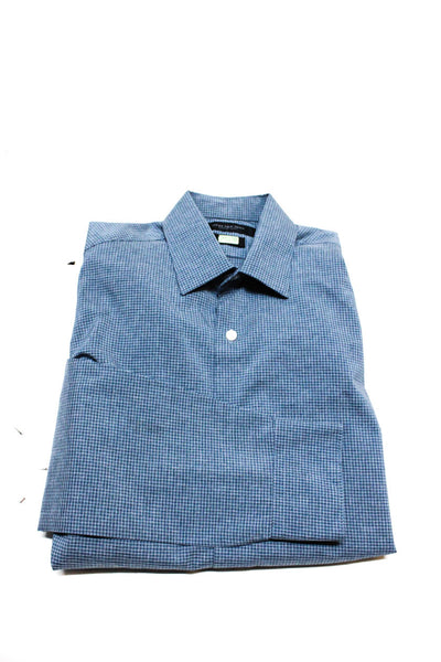 Marc New York Brooks Brothers Mens Buttoned Collared Tops Blue Size 16 L Lot 2