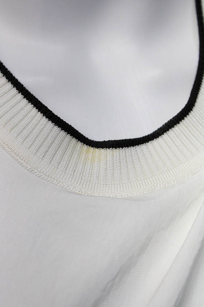 Rag & Bone Womens Patchwork Striped Textured A-Line Midi Dress White Size XS