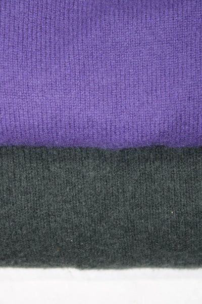 Zen Cashmere One Grey Day Womens Purple Cashmere Sweater Top Size L S Lot 2