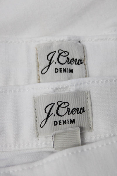 J Crew Women's High Rise Vintage Straight Jeans White Size 32 33 Lot 2