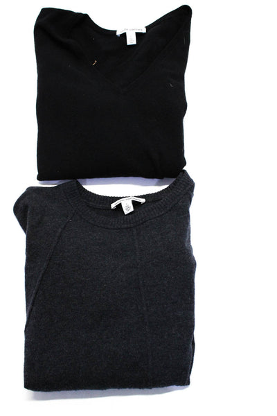 Autumn Cashmere Women's Long Sleeve Zipper Detail Top Gray Black Size S Lot 2