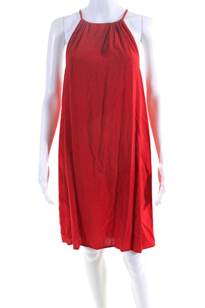Splendid Womens Halter Sleeveless Shift Dress Red Size Small