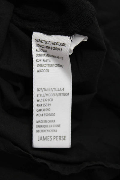 Standard James Perse Womens Solid Animal Print Pocket Shirt Black Size 4 S Lot 2