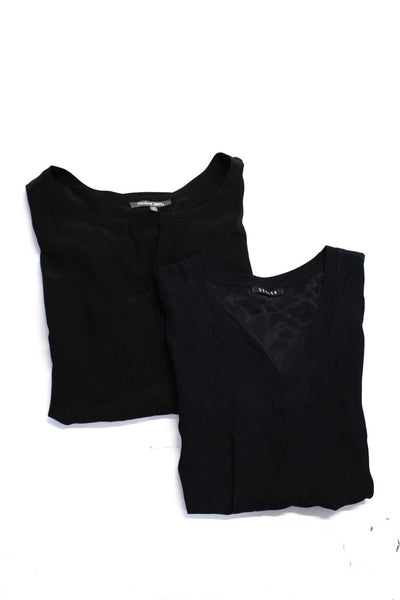 Decker Michael Stars Womens Short Sleeve Blouses Blue Black Size Medium Lot 2