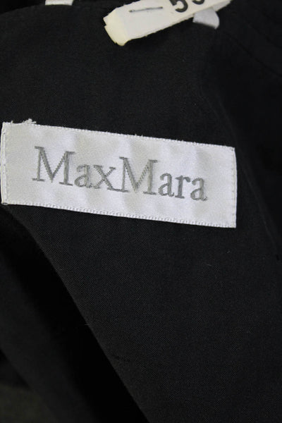 Max Mara Womens 3/4 Sleeve Open Front Light Jacket Gray Cotton Size 6